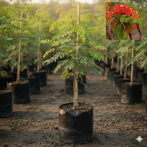 Home gulmohar tree red